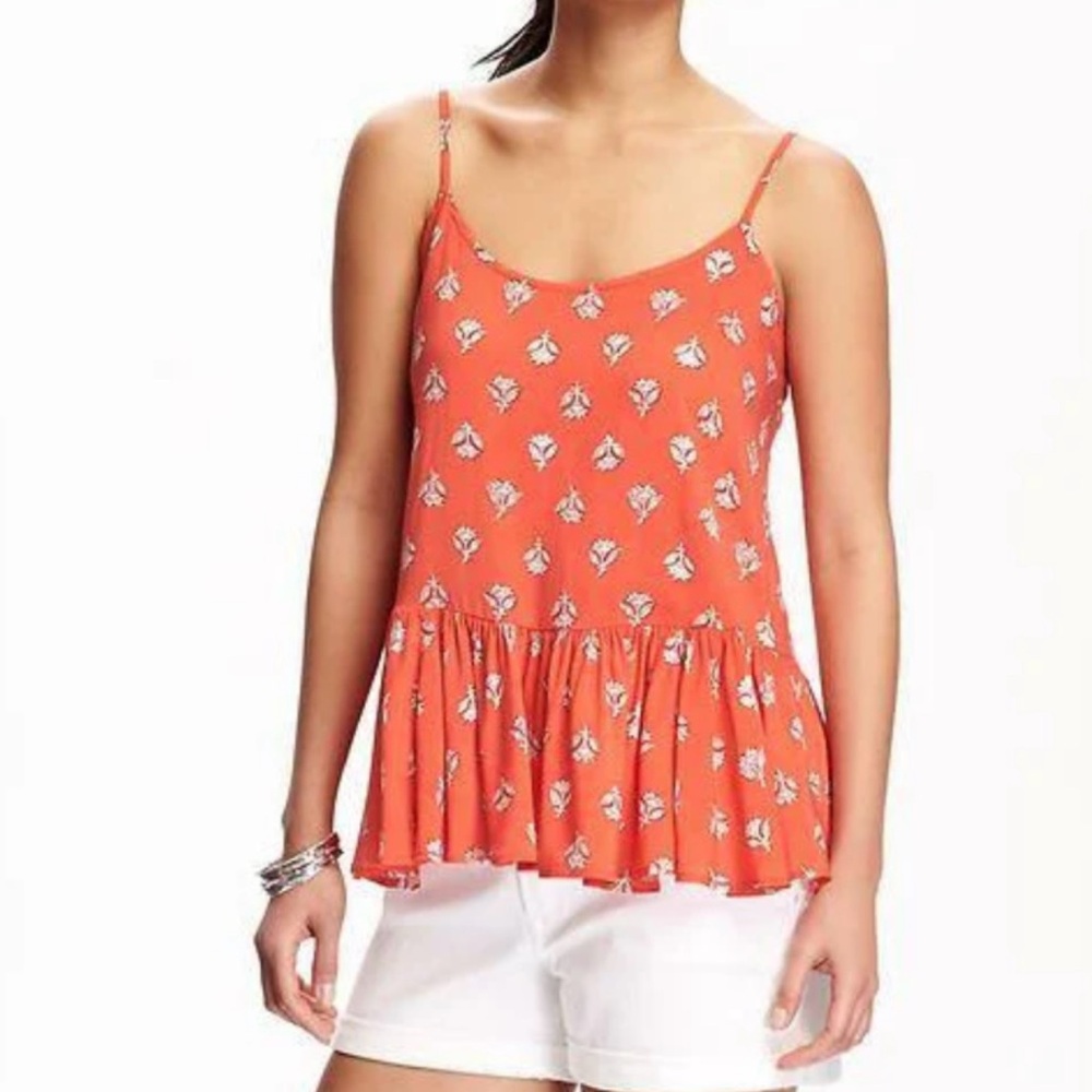 Old navy size small women orange Red  Sleeveless Top